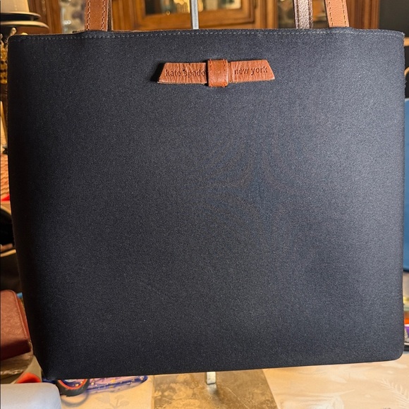 Kate Spade of New York Vintage Black Tote with Tan Straps - Picture 7 of 7